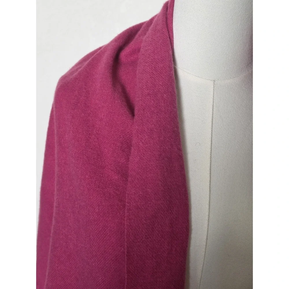 Women's Blanket Scarf  Cashmere Blend Pink Unbranded Label Cut Out